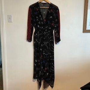 Maje long sleeve maxi dress